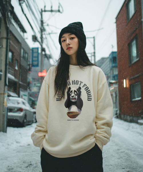 OHP（ワンハンドレッドパーセント）の「OHPxGOODD ベゴフンパンダ 裏起毛 スウェット（スウェット・メンズ・ダークグレー/Beige/ブラック・2XL/L/M(95)/XL/3XL/4XL）」の10枚目の写真