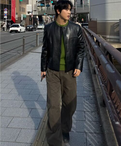 AKECII（アケシ）の「デンゼルサミットカーブドコットンパンツ_カーキ（その他パンツ・メンズ・その他・SMALL/MEDIUM/LARGE）」の8枚目の写真