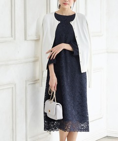 セール】フラッグヤーンツイードニットワンピース（ワンピース