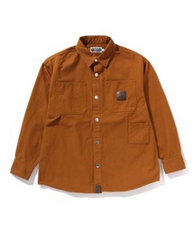 BATHING APE LOGO CANVAS LS WORK SHIRT