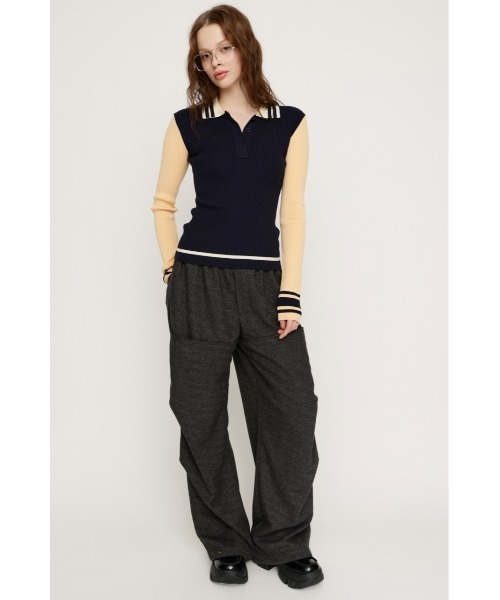 SLY(スライ)の「TUCK CARGO PANTS タック カーゴパンツ 冬服 春服(カーゴパンツ・レディース・ライトグレー/ライトブラック・2/1)」の3枚目の写真