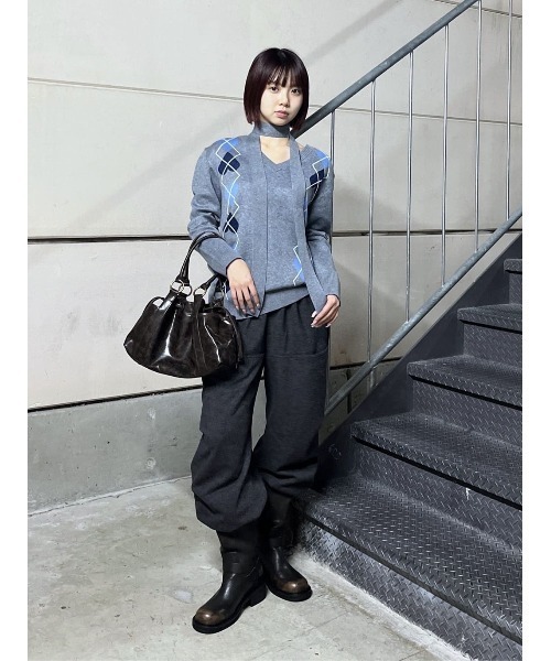 SLY(スライ)の「TUCK CARGO PANTS タック カーゴパンツ 冬服 春服(カーゴパンツ・レディース・ライトグレー/ライトブラック・2/1)」の22枚目の写真