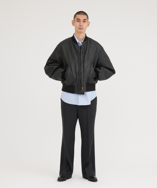JOURNAL STANDARD（ジャーナルスタンダード）の「ゴートレザー ボンバーブルゾン（ブルゾン・メンズ・ブラック・LARGE/MEDIUM）」の2枚目の写真