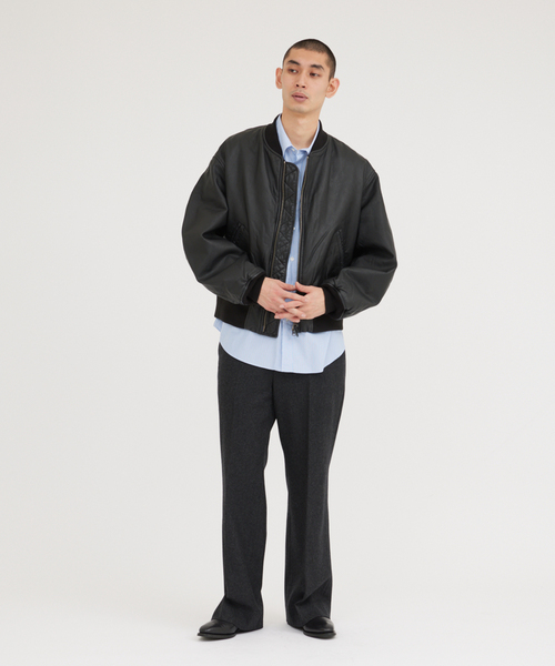 JOURNAL STANDARD（ジャーナルスタンダード）の「ゴートレザー ボンバーブルゾン（ブルゾン・メンズ・ブラック・LARGE/MEDIUM）」の3枚目の写真