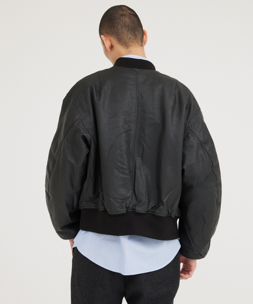 JOURNAL STANDARD（ジャーナルスタンダード）の「ゴートレザー ボンバーブルゾン（ブルゾン・メンズ・ブラック・LARGE/MEDIUM）」の11枚目の写真
