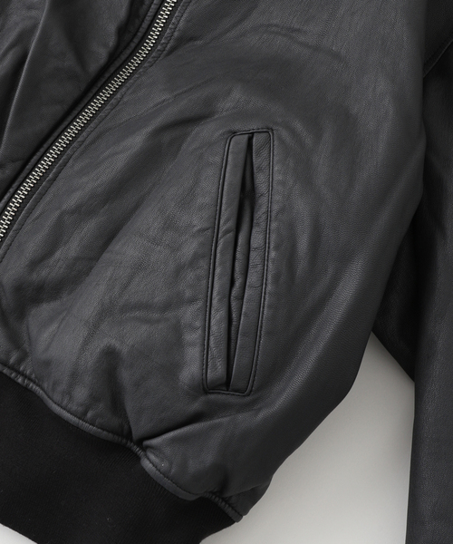 JOURNAL STANDARD（ジャーナルスタンダード）の「ゴートレザー ボンバーブルゾン（ブルゾン・メンズ・ブラック・LARGE/MEDIUM）」の17枚目の写真