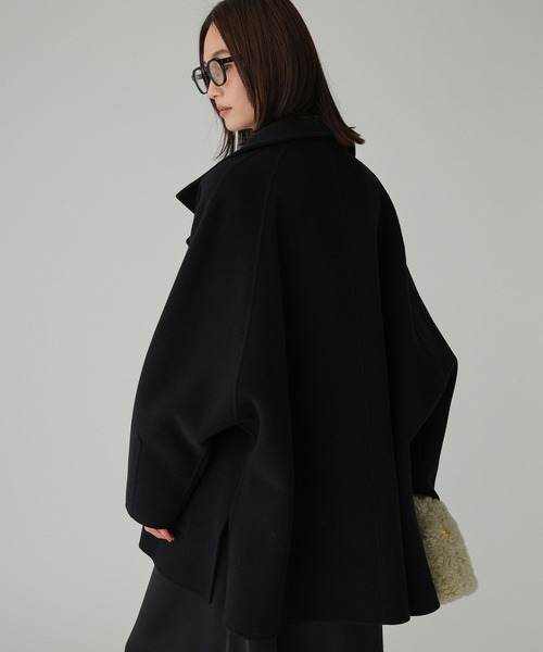 BABYLONE（バビロン）の「ウールドルマンコート（その他アウター・レディース・ブラック/ライトベージュ・フリー）」の5枚目の写真