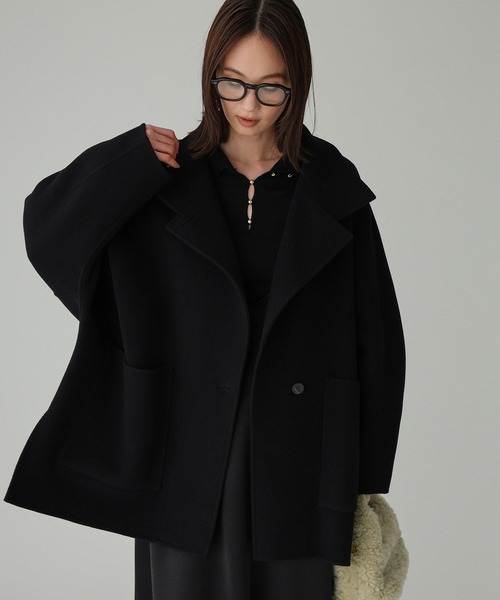 BABYLONE（バビロン）の「ウールドルマンコート（その他アウター・レディース・ブラック/ライトベージュ・フリー）」の3枚目の写真