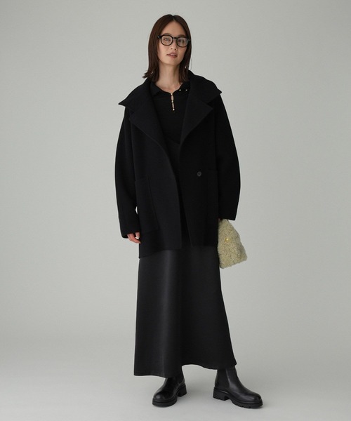 BABYLONE（バビロン）の「ウールドルマンコート（その他アウター・レディース・ブラック/ライトベージュ・フリー）」の7枚目の写真