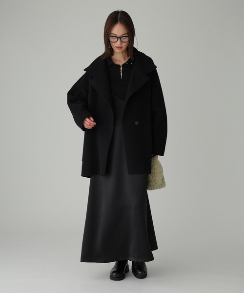 BABYLONE（バビロン）の「ウールドルマンコート（その他アウター・レディース・ブラック/ライトベージュ・フリー）」の8枚目の写真