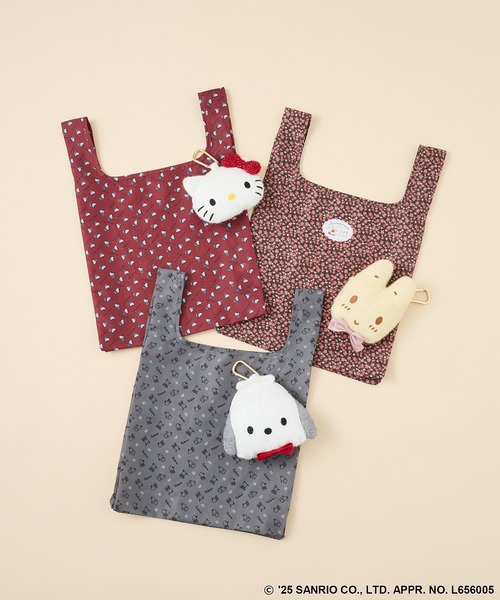 sanrio（サンリオ）の「ポーチ付エコバッグ（エコバッグ/サブバッグ・レディース・ブラウン/グレー/レッド・FREE）」の4枚目の写真