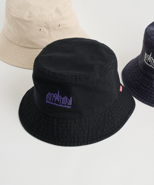 Manhattan Portage（マンハッタンポーテージ）の「【Manhattan Portage】マンハッタンポーテージ WASHED TWILL BUCKET HAT コットンツイル バケットハット MP320（ハット・メンズ・チャコールグレー/ブラック/パープル/サンドベージュ/ベージュ/ブラウン・FREE）」の6枚目の写真