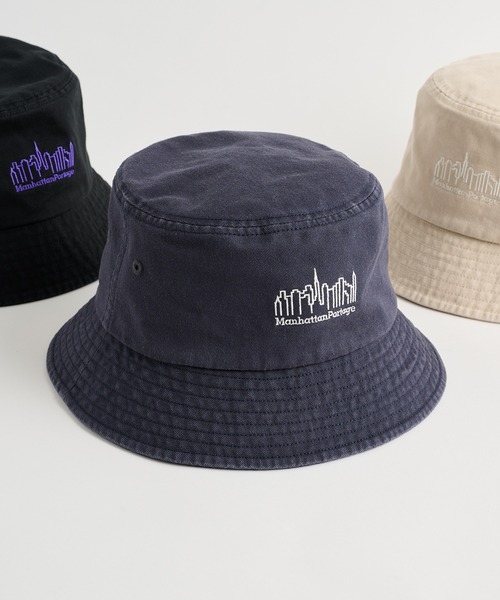 Manhattan Portage（マンハッタンポーテージ）の「【Manhattan Portage】マンハッタンポーテージ WASHED TWILL BUCKET HAT コットンツイル バケットハット MP320（ハット・メンズ・チャコールグレー/ブラック/パープル/サンドベージュ/ベージュ/ブラウン・FREE）」の3枚目の写真
