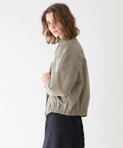 martinique(マルティニーク)の「ロクヨンナイロンリブブルゾン(ブルゾン・レディース・カーキ・FREE)」の2枚目の写真