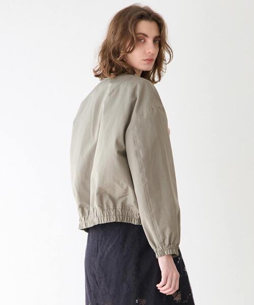 martinique(マルティニーク)の「ロクヨンナイロンリブブルゾン(ブルゾン・レディース・カーキ・FREE)」の3枚目の写真