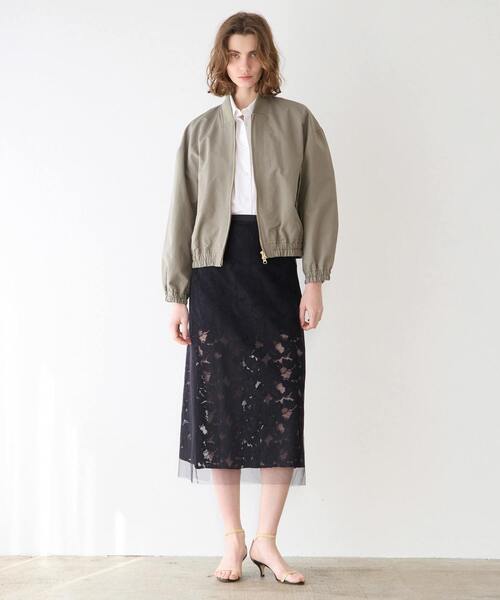 martinique(マルティニーク)の「ロクヨンナイロンリブブルゾン(ブルゾン・レディース・カーキ・FREE)」の4枚目の写真