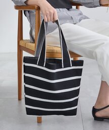 INDIVI | 【WEB限定カラー／A4収納】柄ニットバッグ(トートバッグ)