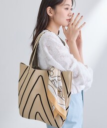 INDIVI（インディヴィ）の「【WEB限定カラー／A4収納】柄ニットバッグ（トートバッグ）」