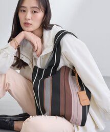 INDIVI（インディヴィ）の「【WEB限定カラー／A4収納】柄ニットバッグ（トートバッグ）」