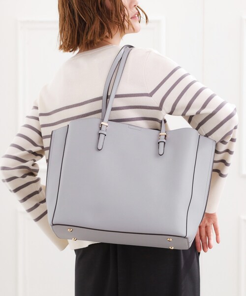 grove（グローブ）の「人間工学サイドスリットトート（トートバッグ・レディース・ブラック/ライトブルー/ライトグレー/シルバー系その他・00）」の3枚目の写真