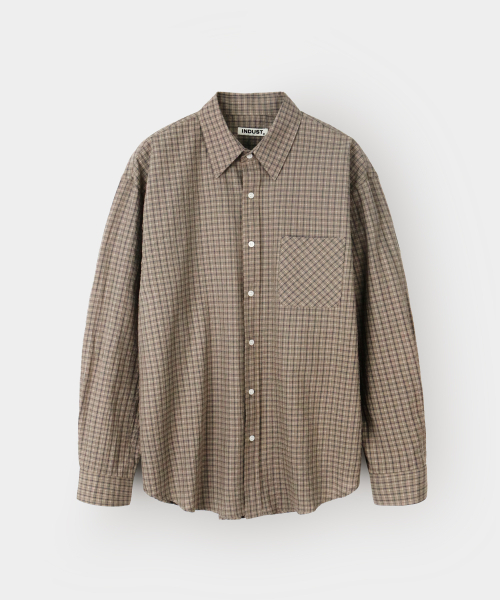 INDUST(インダスト)の「ブロードチェックシャツ_ブルー(シャツ/ブラウス・レディース・ブルー・1(S)/2(M)/3(L))」の2枚目の写真