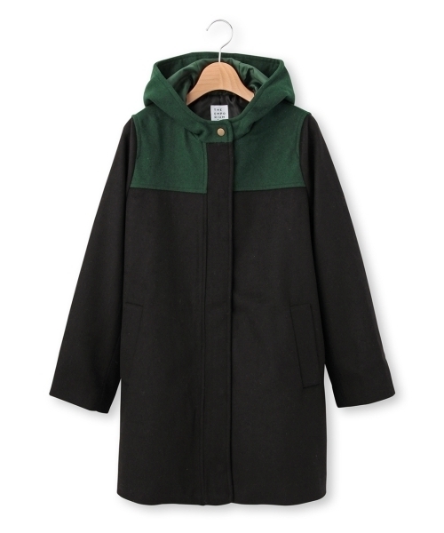THE EMPORIUM（ジエンポリアム）の「バイカラーフーデッドコート（その他アウター・レディース・ブラック/ブルー・38/40）」の11枚目の写真