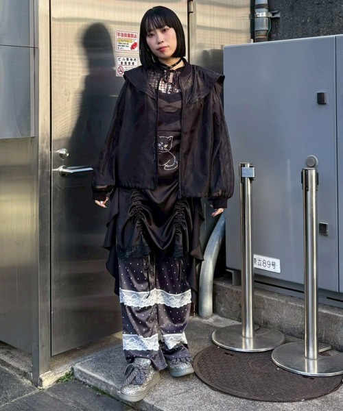 Candy Stripper（キャンディストリッパー）の「SHEER SAILOR ブルゾン（ブルゾン・レディース・ピンク/ブラック/オフホワイト・FREE）」の16枚目の写真