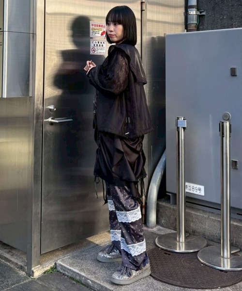 Candy Stripper（キャンディストリッパー）の「SHEER SAILOR ブルゾン（ブルゾン・レディース・ピンク/ブラック/オフホワイト・FREE）」の17枚目の写真