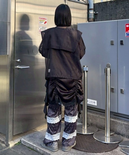 Candy Stripper（キャンディストリッパー）の「SHEER SAILOR ブルゾン（ブルゾン・レディース・ピンク/ブラック/オフホワイト・FREE）」の18枚目の写真