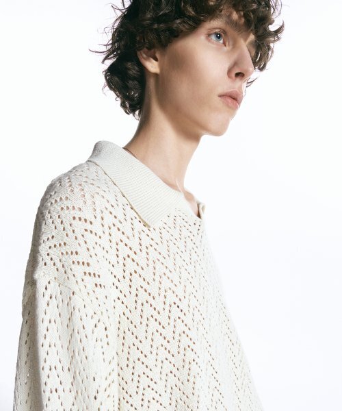 INSILENCE(インサイロンス)の「スカッシュオープンカラーニット CREAM(ニット/セーター・メンズ・その他・L/M/S)」の3枚目の写真