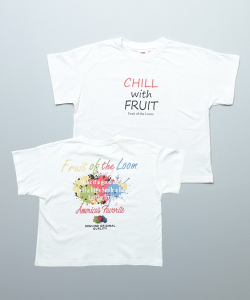 FRUIT OF THE LOOM(フルーツオブザルーム)の「【FRUIT OF THE LOOM】別注プリントT(Tシャツ/カットソー・キッズ・チャコール/パープル/オフホワイト・80/90/95/100/110/120/130/140/150/160)」の11枚目の写真