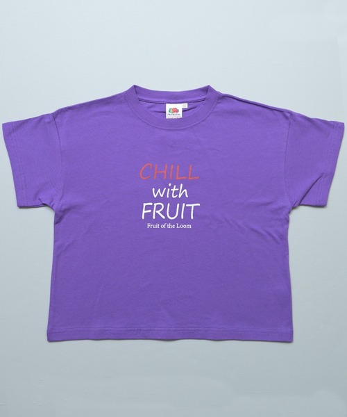 FRUIT OF THE LOOM(フルーツオブザルーム)の「【FRUIT OF THE LOOM】別注プリントT(Tシャツ/カットソー・キッズ・チャコール/パープル/オフホワイト・80/90/95/100/110/120/130/140/150/160)」の12枚目の写真