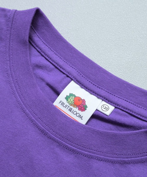 FRUIT OF THE LOOM(フルーツオブザルーム)の「【FRUIT OF THE LOOM】別注プリントT(Tシャツ/カットソー・キッズ・チャコール/パープル/オフホワイト・80/90/95/100/110/120/130/140/150/160)」の14枚目の写真