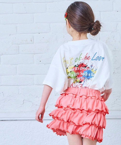 FRUIT OF THE LOOM(フルーツオブザルーム)の「【FRUIT OF THE LOOM】別注プリントT(Tシャツ/カットソー・キッズ・チャコール/パープル/オフホワイト・80/90/95/100/110/120/130/140/150/160)」の8枚目の写真