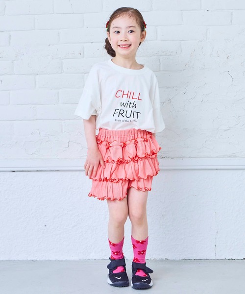 FRUIT OF THE LOOM(フルーツオブザルーム)の「【FRUIT OF THE LOOM】別注プリントT(Tシャツ/カットソー・キッズ・チャコール/パープル/オフホワイト・80/90/95/100/110/120/130/140/150/160)」の10枚目の写真