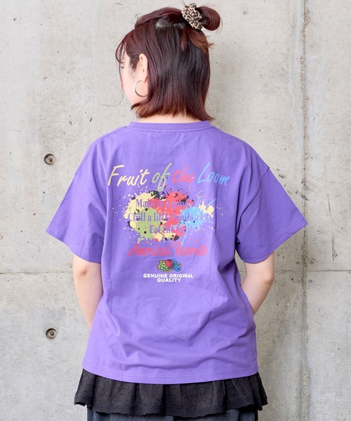 FRUIT OF THE LOOM(フルーツオブザルーム)の「【FRUIT OF THE LOOM】別注プリントT(Tシャツ/カットソー・キッズ・チャコール/パープル/オフホワイト・80/90/95/100/110/120/130/140/150/160)」の22枚目の写真