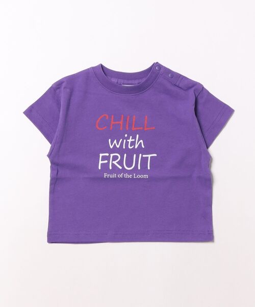 FRUIT OF THE LOOM(フルーツオブザルーム)の「【FRUIT OF THE LOOM】別注プリントT(Tシャツ/カットソー・キッズ・チャコール/パープル/オフホワイト・80/90/95/100/110/120/130/140/150/160)」の17枚目の写真