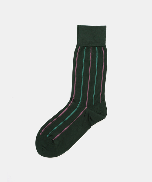 CITYSHOP(シティーショップ)の「HOSIELY Striped Dress Socks:靴下(ソックス/靴下・レディース・ブラック/グリーン/ピンク・FREE)」の2枚目の写真