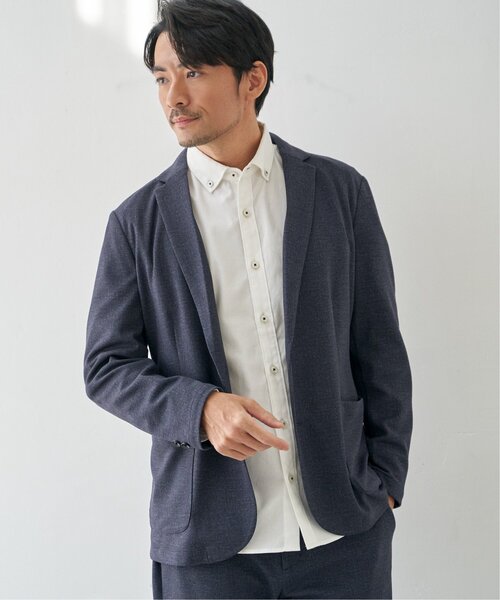 IKKA LOUNGE(イッカラウンジ)の「【セットアップ対応】GOKU楽ワークライトデニムジャケット(テーラードジャケット・メンズ・ブラック/ネイビー・S/M/L/XL)」の2枚目の写真