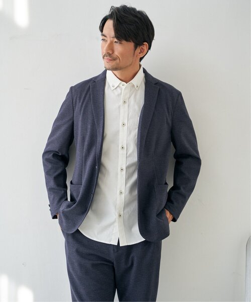 IKKA LOUNGE(イッカラウンジ)の「【セットアップ対応】GOKU楽ワークライトデニムジャケット(テーラードジャケット・メンズ・ブラック/ネイビー・S/M/L/XL)」の4枚目の写真