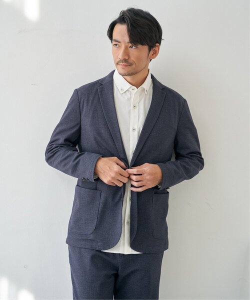 IKKA LOUNGE(イッカラウンジ)の「【セットアップ対応】GOKU楽ワークライトデニムジャケット(テーラードジャケット・メンズ・ブラック/ネイビー・S/M/L/XL)」の5枚目の写真