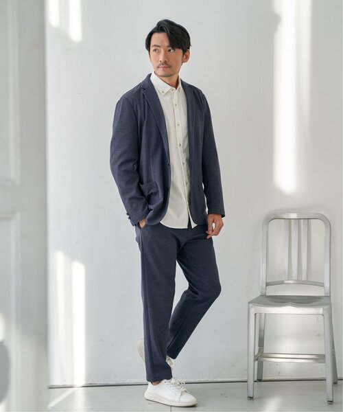 IKKA LOUNGE(イッカラウンジ)の「【セットアップ対応】GOKU楽ワークライトデニムジャケット(テーラードジャケット・メンズ・ブラック/ネイビー・S/M/L/XL)」の6枚目の写真