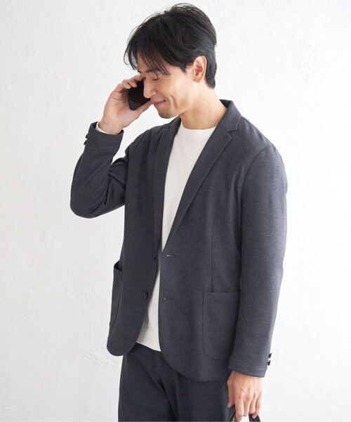 IKKA LOUNGE(イッカラウンジ)の「【セットアップ対応】GOKU楽ワークライトデニムジャケット(テーラードジャケット・メンズ・ブラック/ネイビー・S/M/L/XL)」の16枚目の写真