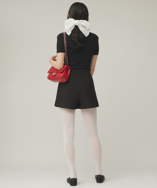Narcissus(ナルシス)の「ベルトショートパンツ(その他パンツ・レディース・グレー/ブラック・FREE)」の6枚目の写真