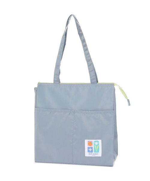 LAKOLE（ラコレ）の「【入園入学にも】[FRUITS AND BLOOM]保冷トートバッグ(L) / 612279（トートバッグ・レディース・ライトブルー/ライトグリーン・FREE）」の5枚目の写真