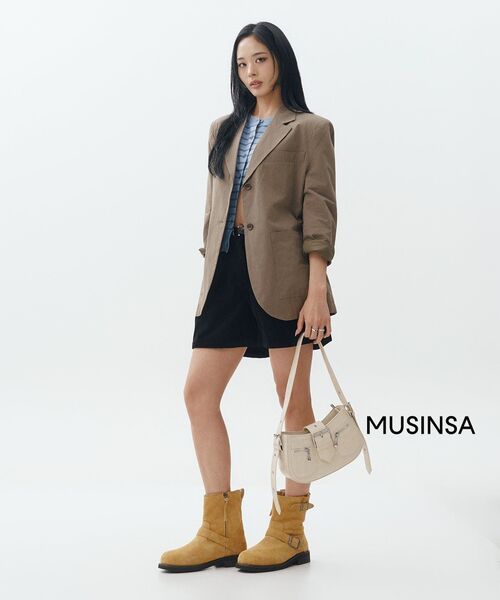MUSINSA STANDARD WOMAN（ムシンサスタンダードウーマン）の「ウィメンズストライプラウンドネックカーディガン[ブルー]（カーディガン/ボレロ・レディース・その他・X-SMALL/SMALL/MEDIUM/LARGE）」の3枚目の写真