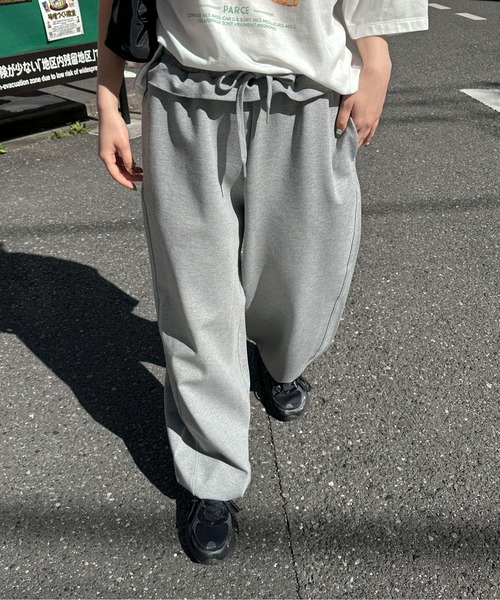 PILIT（ピリット）の「ウエストフリルカーブパンツ（その他パンツ・レディース・グレー/チャコールグレー・MEDIUM）」の9枚目の写真