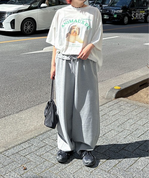 PILIT（ピリット）の「ウエストフリルカーブパンツ（その他パンツ・レディース・グレー/チャコールグレー・MEDIUM）」の4枚目の写真