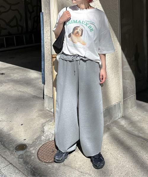 PILIT（ピリット）の「ウエストフリルカーブパンツ（その他パンツ・レディース・グレー/チャコールグレー・MEDIUM）」の11枚目の写真