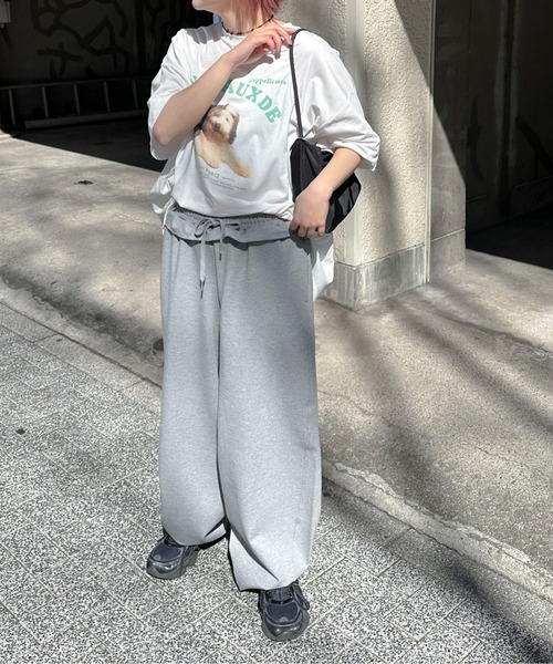 PILIT（ピリット）の「ウエストフリルカーブパンツ（その他パンツ・レディース・グレー/チャコールグレー・MEDIUM）」の16枚目の写真